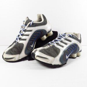 Nike Shox Navina Sparkle Running Shoes Women 8 Silver White Blue 2008 337775-002